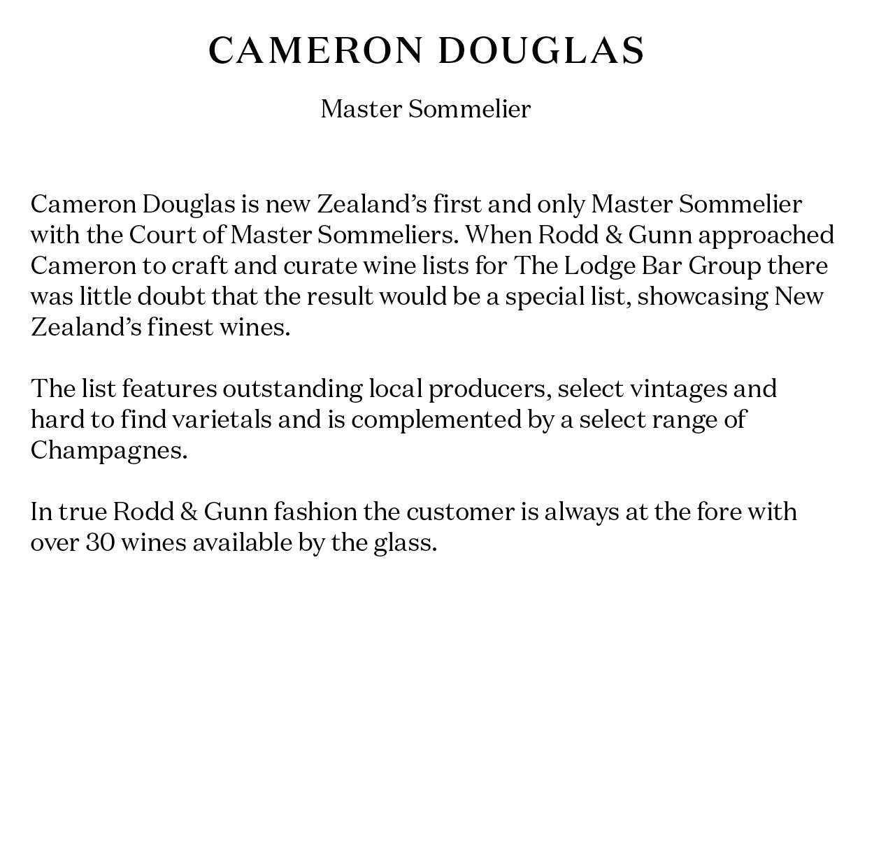 Meet Cameron Douglas - Master Sommelier